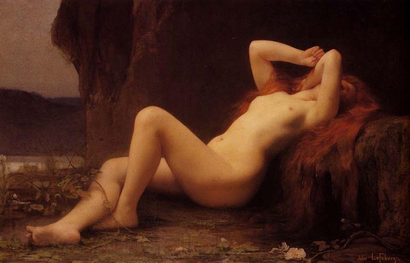 Jules Joseph Lefebvre Mary Magdalene In The Cave Norge oil painting art